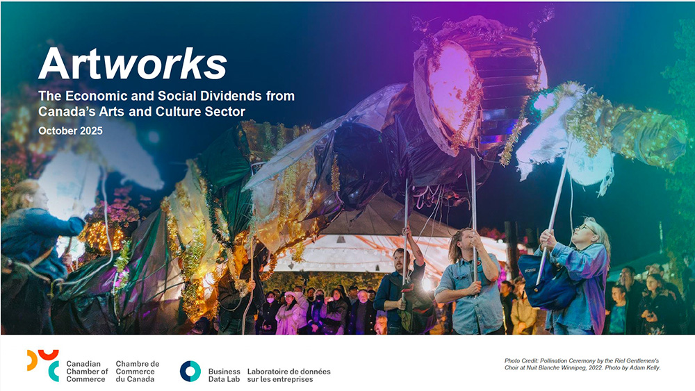 《Artworks——加拿大藝術與文化產業的經濟與社會效益》報告封面。