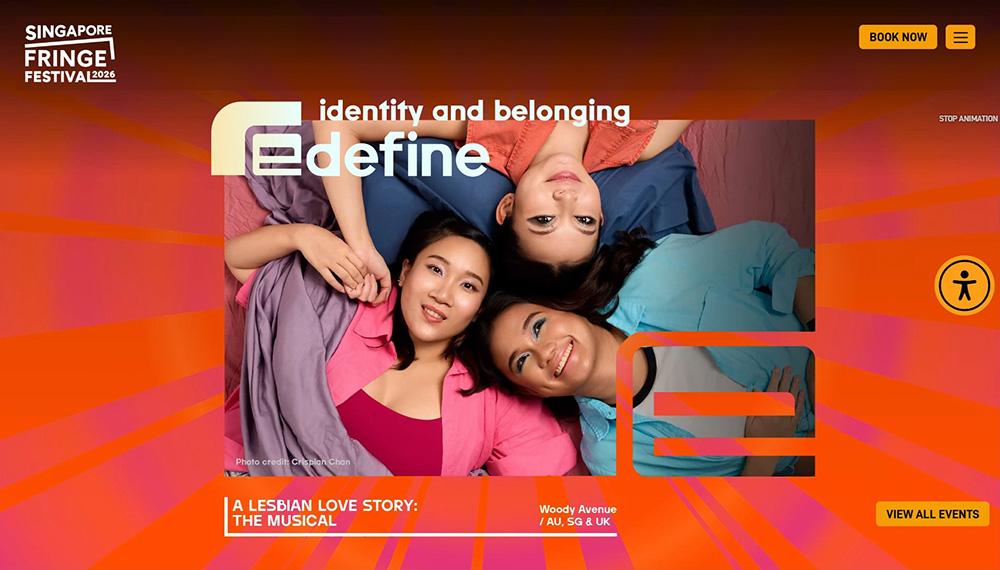 新加坡藝穗節官網首頁畫面