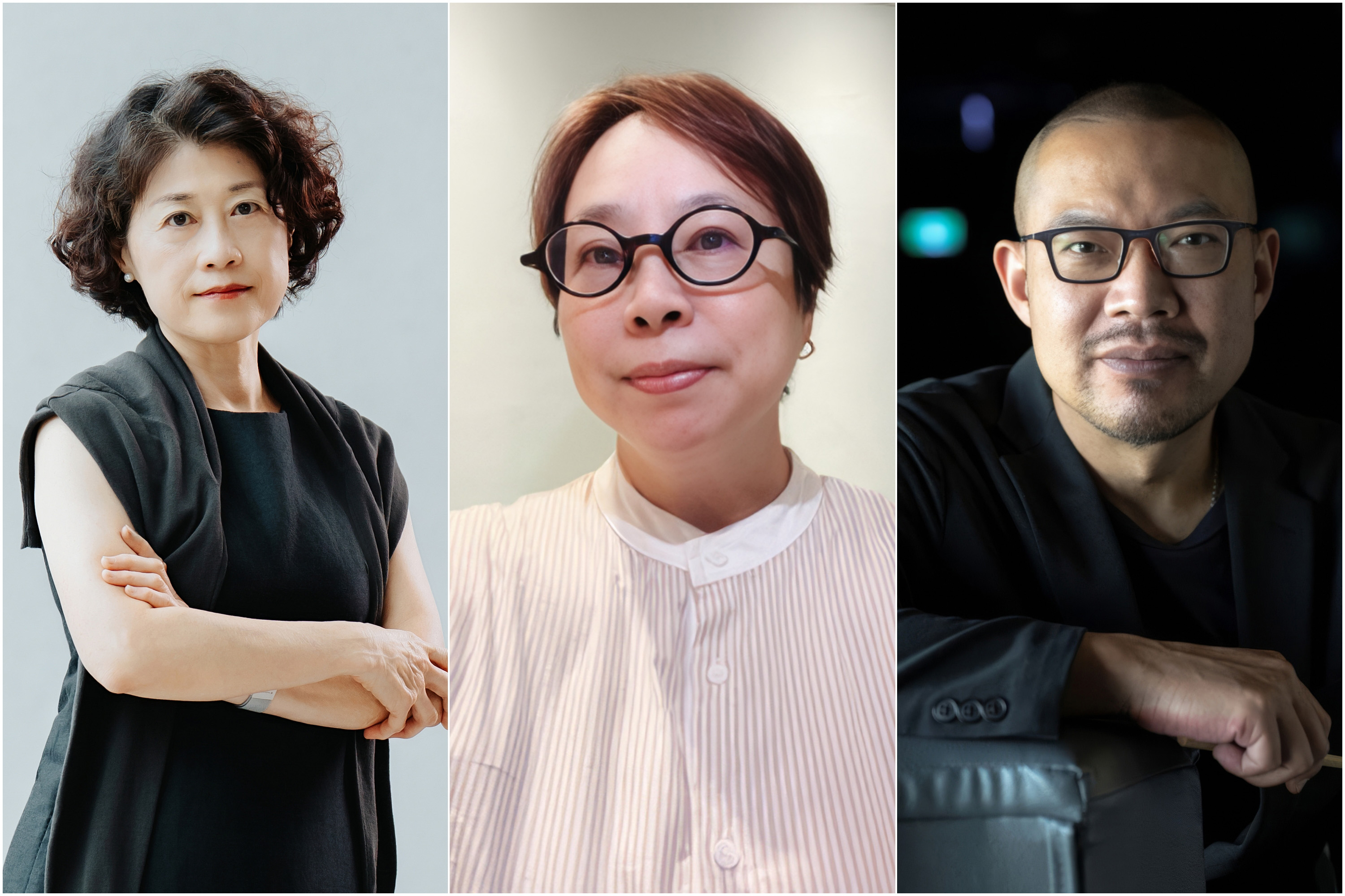 國家表演藝術中心第4屆董事會通過所轄北中南3場館藝術總監聘任提案，由邱瑗（左）、李惠美（中）、簡文彬（右）分別接續擔任國家兩廳院、臺中國家歌劇院、衛武營國家藝術文化中心藝術總監。